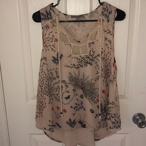 Miss Me sleeveless adorable floral top sz M